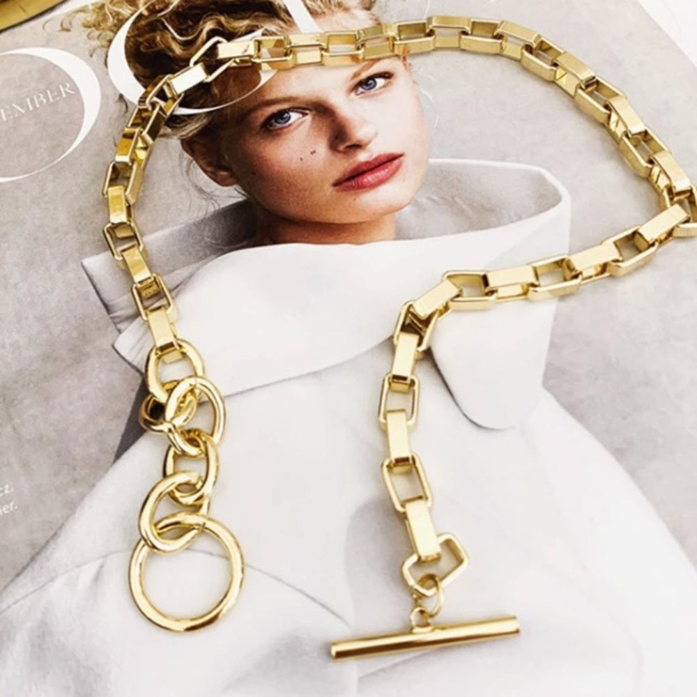 NWOT 18K yellow gold choker necklace - Picture 4 of 7